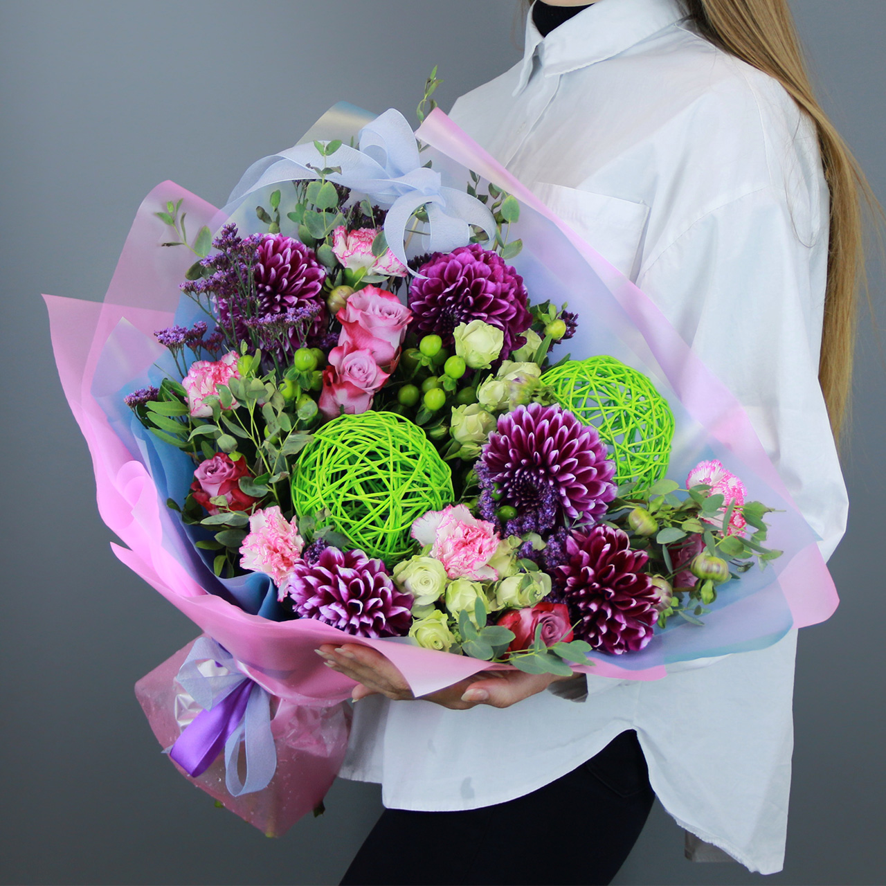 Купить цветы букет Букет цветов BALLOON lite в интернет магазине в СПб