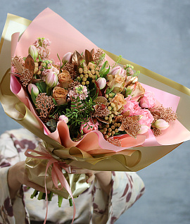 Букет цветов Шелковое счастье